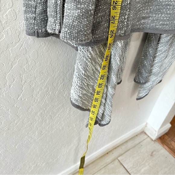 Free People In The Loop Open Front Textured Zip Sleeve Cardigan Medium - Picture 9 of 10